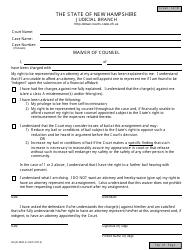 Document preview: Form NHJB-2860-D Waiver of Counsel - New Hampshire