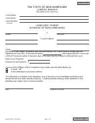 Form NHJB-2729-D Landlord/Tenant Affidavit of Non-compliance - New Hampshire