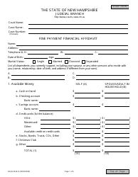 Form NHJB-2534-D Fine Payment Financial Affidavit - New Hampshire
