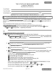 Document preview: Form NHJB-2708-DF Motion to Close Juvenile Abuse/Neglect Case - New Hampshire