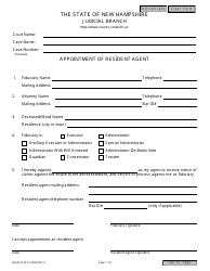 Document preview: Form NHJB-2120-P Appointment of Resident Agent - New Hampshire