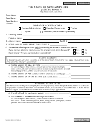 Form NHJB-2125-P Inventory of Fiduciary - New Hampshire