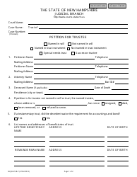 Document preview: Form NHJB-2138-P Petition for Trustee - New Hampshire