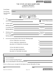 Form NHJB-2118-P Trustee&#039;s Accounting - New Hampshire