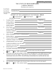 Document preview: Form NHJB-2170-FP Report of the Guardian of the Person - Minor - New Hampshire