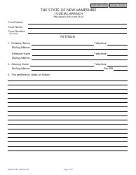 Document preview: Form NHJB-2128-P Petition - New Hampshire