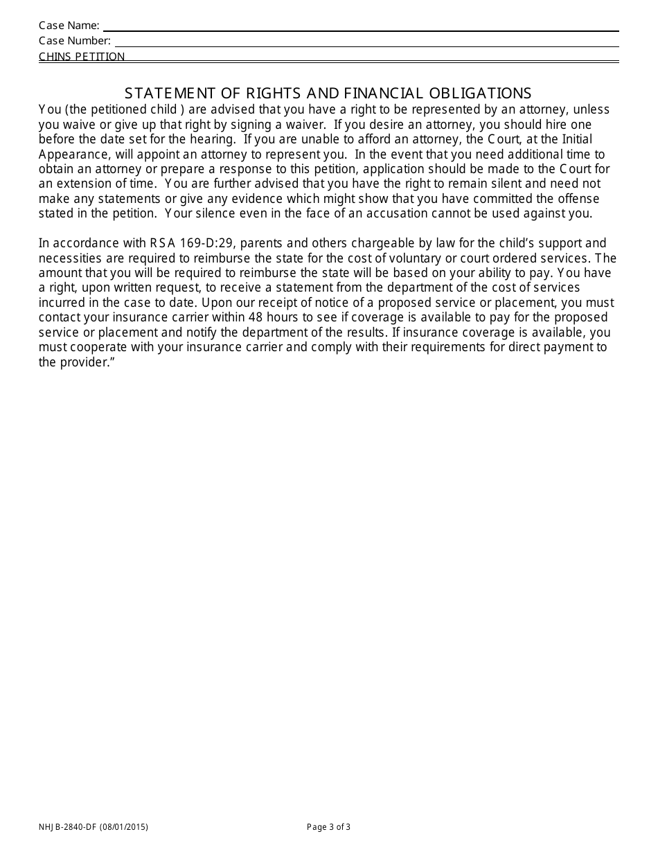 Form NHJB-2840-DF Chins Petition - New Hampshire, Page 3