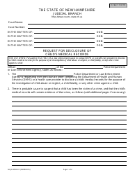 Document preview: Form NHJB-2992-DF Request for Disclosure of Child's Medical Records - New Hampshire