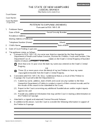 Document preview: Form NHJB-2135-DF Petition to Expunge (Remove) - New Hampshire