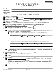 Document preview: Form NHJB-2078-F Decree on Parenting Petition - New Hampshire