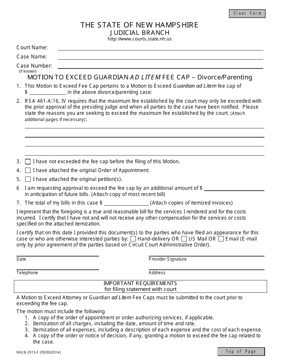 Form NHJB-2913-F - Fill Out, Sign Online and Download Fillable PDF, New ...