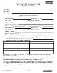Form NHJB-2390-F Joint Parenting Petition - New Hampshire
