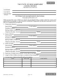 Form NHJB-2228-F Petition for Grandparent Visitation - New Hampshire