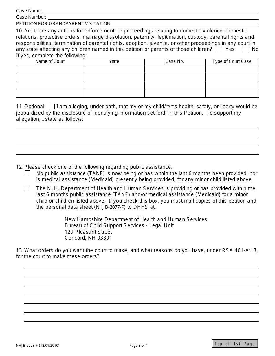 Form NHJB-2228-F Petition for Grandparent Visitation - New Hampshire, Page 3