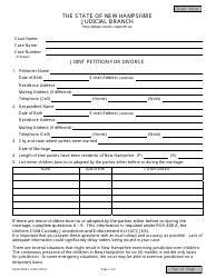 Form NHJB-2058-F Joint Petition for Divorce - New Hampshire