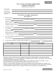 Form NHJB-2245-F Petition to Annul Marriage - New Hampshire