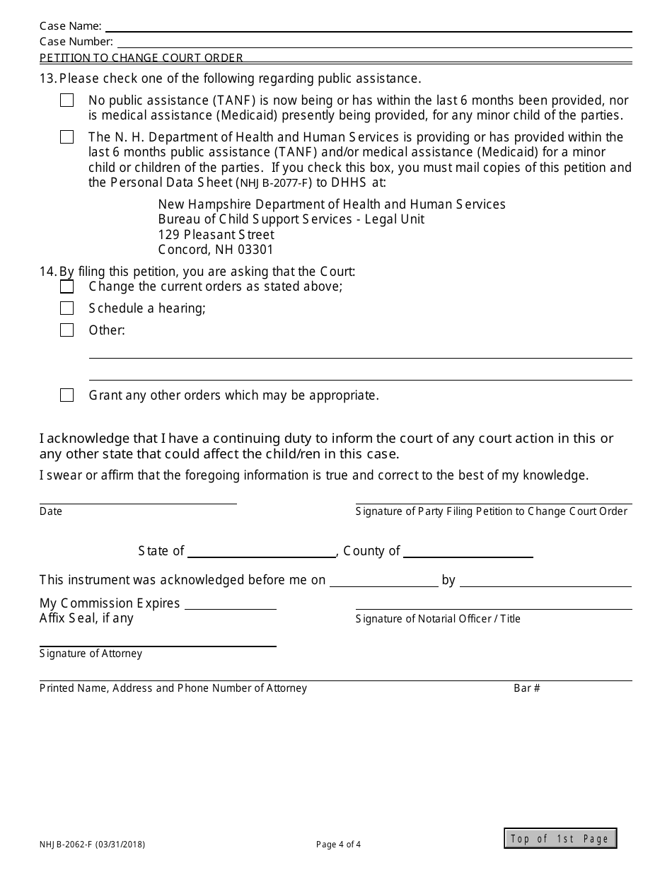 Form NHJB-2062-F Petition to Change Court Order - New Hampshire, Page 4