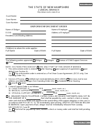 Document preview: Form NHJB-2517-F Uniform Enforcement Order - New Hampshire