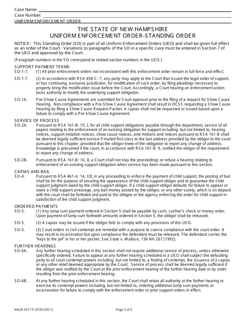 Form NHJB-2517-F Uniform Enforcement Order - New Hampshire, Page 3