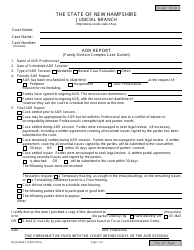Document preview: Form NHJB-2926-F Adr Report - New Hampshire