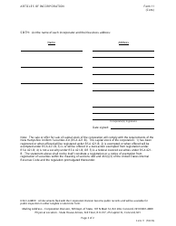 Form 11 Articles of Incorporation - New Hampshire, Page 3
