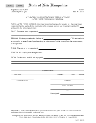 Form 5 Application for Registration of Corporate Name (A for Profit Foreign Corporation) - New Hampshire, Page 2