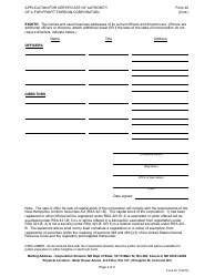 Form 40 Application for Certificate of Authority of a for Profit Foreign Corporation - New Hampshire, Page 3