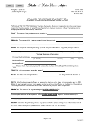 Form 40PC Application for Certificate of Authority of a for Profit Foreign Professional Corporation - New Hampshire, Page 3