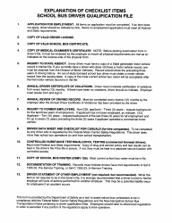 Form DSMV500 School Bus Driver Qualification File Check List - New Hampshire, Page 2