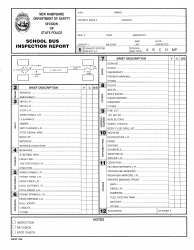 Form DSSP336 School Bus Inspection Report - New Hampshire