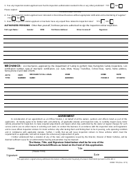 Form RDMV705 Application - Inspection Station Appointment - New Hampshire, Page 4