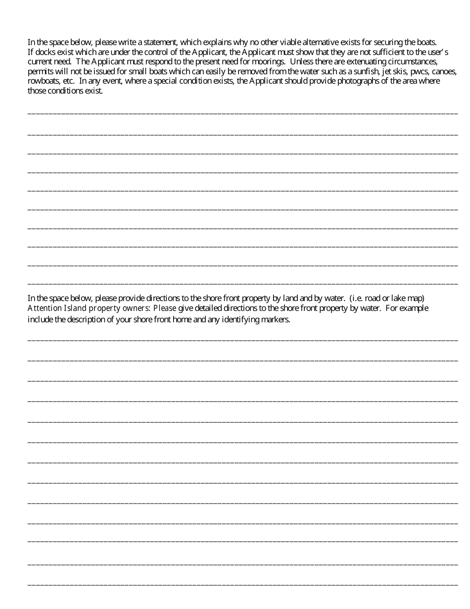 Form DSSS18 Application for an Individual Mooring Permit - New Hampshire, Page 3