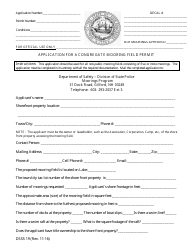 Form DSSS19 Application for a Congregate Mooring Field Permit - New Hampshire