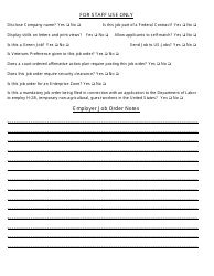 Form NHES0332 Nh Employment Security Employer Job Order - New Hampshire, Page 2