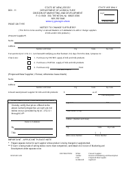 Document preview: Form DDI-11 Notice to Change Suppliers - New Jersey