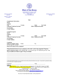 Document preview: Complaint Form - New Jersey