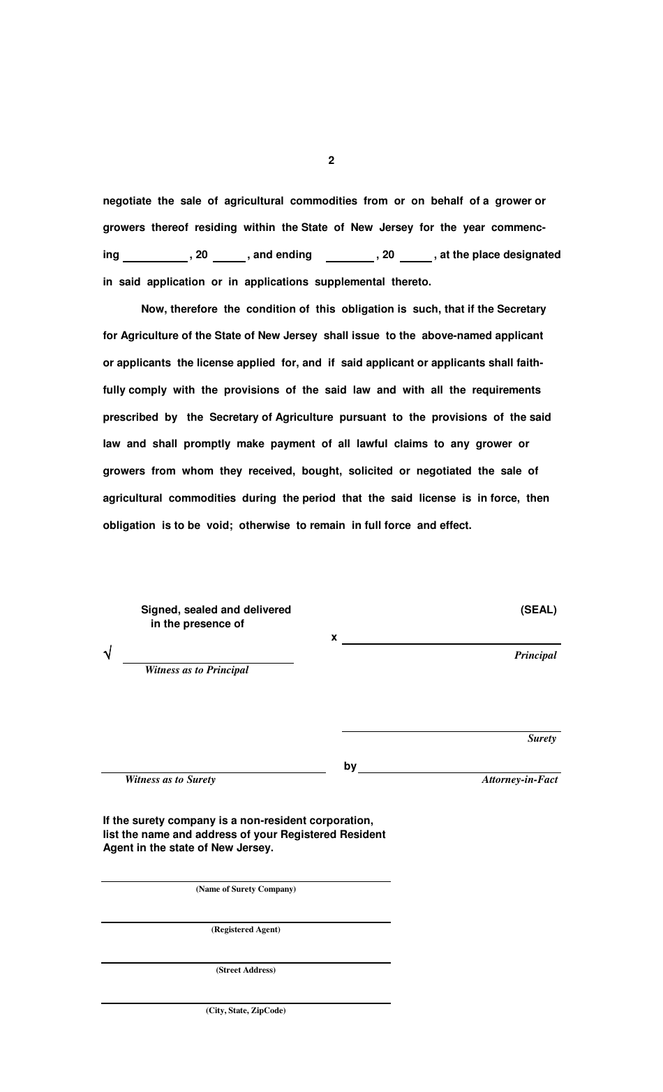 Bond - Commission Merchant (Produce) - New Jersey, Page 3