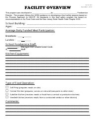 Form 361 &quot;Facility Overview&quot; - New Jersey