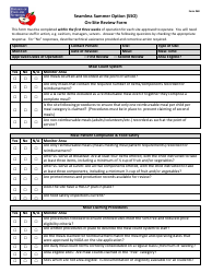 Form 68 &quot;Seamless Summer Option (Sso) on-Site Review Form&quot; - New Jersey