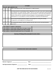 Form 68 Seamless Summer Option (Sso) on-Site Review Form - New Jersey, Page 2