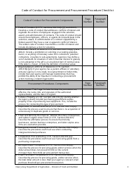 Form 325 Code of Conduct for Procurement and Procurement Checklist - New Jersey, Page 2