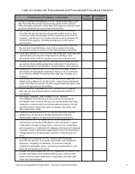 Form 325 Code of Conduct for Procurement and Procurement Checklist - New Jersey, Page 3