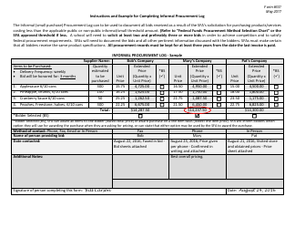 Form 331 Informal Procurement Log Evaluation Matrix - New Jersey