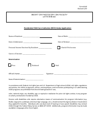 Form 118 Residential Child Care Institution (Rcci) Intake Application - New Jersey