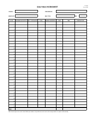 Form 84 &quot;Daily Milk Worksheet&quot; - New Jersey