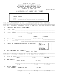 Application for Solicitor&#039;s Permit - New Jersey, Page 3