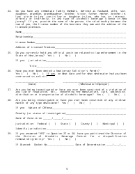 Application for Solicitor&#039;s Permit - New Jersey, Page 5