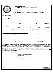 Form 26 &quot;Initial Internet Gaming Permit Application&quot; - New Jersey
