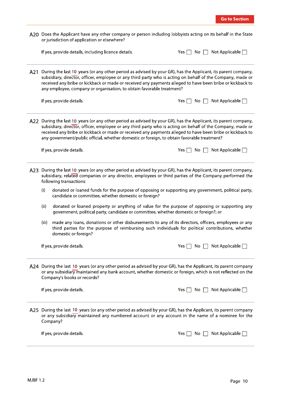 Form 29 Muti-Jurisdictional Business Form - New Jersey, Page 10
