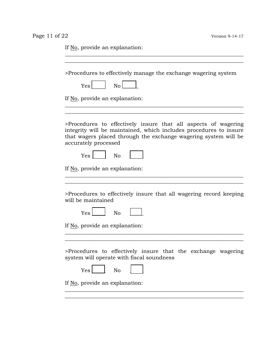 Exchange Management Agent License Application - New Jersey, Page 11